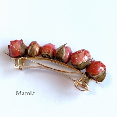 《Mami.t》ミニ薔薇の蕾バレッタ