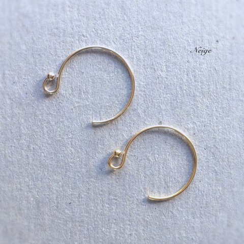 14KGF　ピアスフック(サークル)１４×１３mm