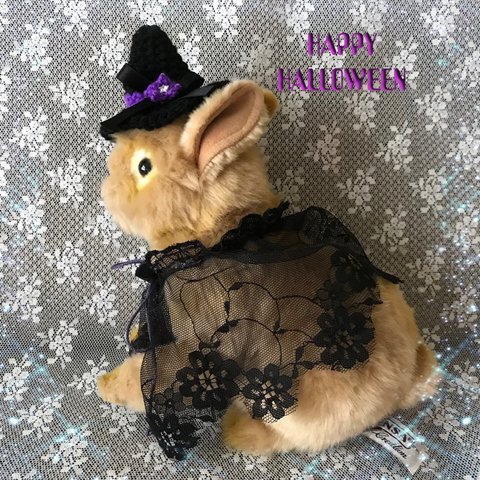 ウサギ用ハロウィン帽子とマント