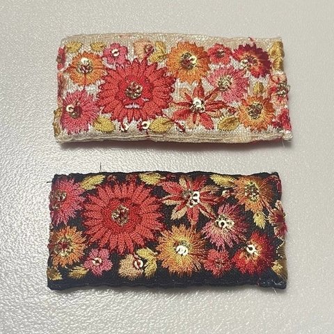 ヘアピン　インド刺繍セット販売