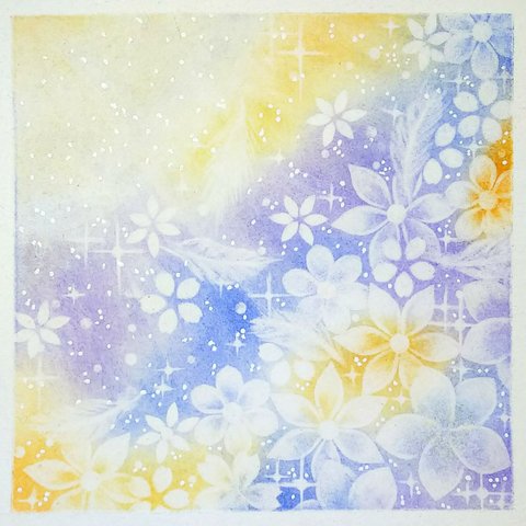 パステル曼荼羅アート   原画 一点物 「記憶✨」