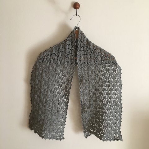 ウールの模様編み ストール