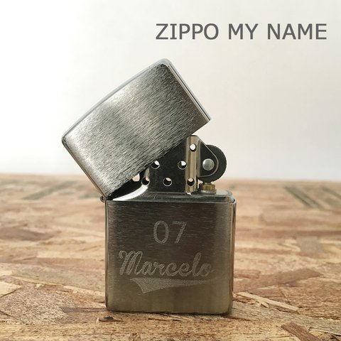 【送料無料】名前＋数字が入ります☆名入れ刻印 zippo ライター　KB-62