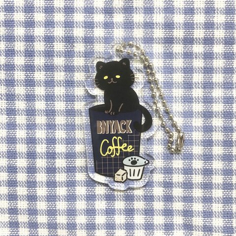 cat drink bar 【BNYACK coffee】アクリルキーホルダー