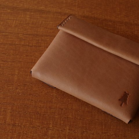 【受注生産】compact wallet／brown