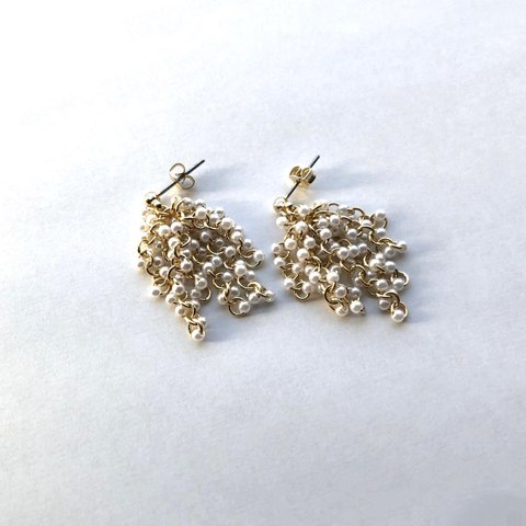 ーJolie Joliー　パールピアス/イヤリング【White】