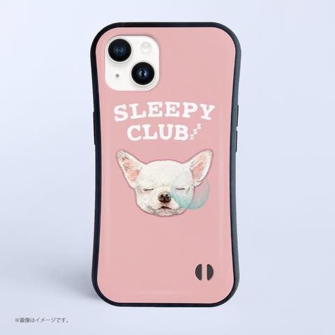 「SLEEPY CLUB_チワワ」耐衝撃グリップiPhoneケース