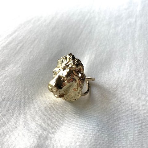 Vintage rétro Gold Lion Bell Ring