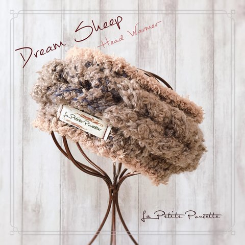 ✽DREAM SHEEP✽Head Warmer【MOCHA BROWN】WOOL 耳まであったか♪ヘッドウォーマー/ヘアバンド