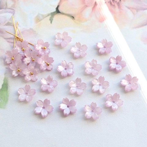 新色★桜のパーツ　アセテート　ライトパープル