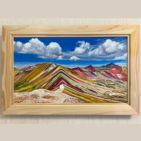 ＊sold out＊ 南米ペルー・レインボーマウンテン/ヴィニクンカ山　Rainbow Mountain　油絵