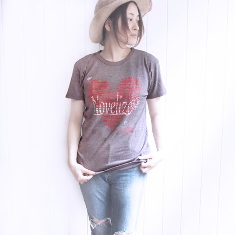 おとなのTシャツ　*LOVE-Tee*　＊グレージュブラウン＊