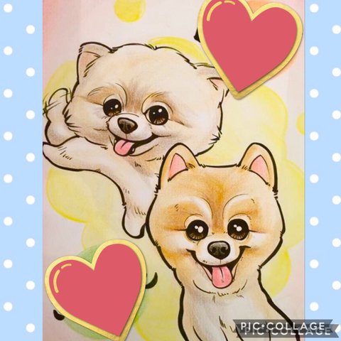 犬☆ペットも描けます♪かわいい似顔絵