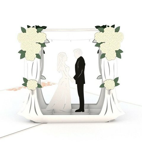 ポップアップグリーティングカード　Wedding Couple