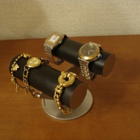 プレゼントに。ブラック腕時計ケース型腕時計スタンド