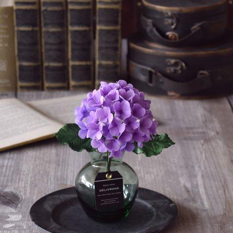 ◆粘土のお花◆　紫陽花　アメリーグラスグリーン　A978