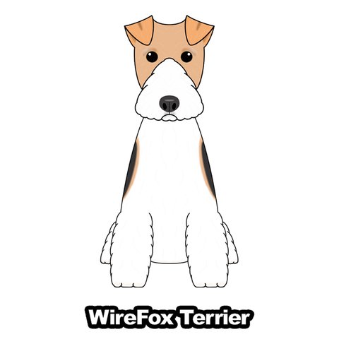犬のステッカー　ワイヤーフォックステリア