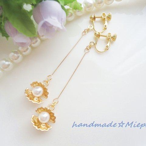 海からの贈り物☆marine☆gold☆イヤリング(ピアス）