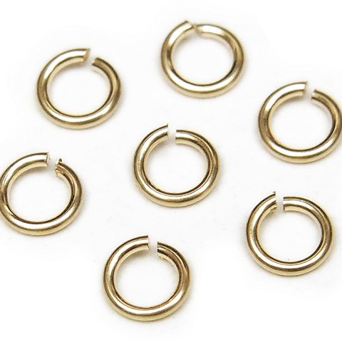 14KGF 丸カン 太さ 0.5mm×サイズ 3mm【10コ販売】(14K-MC1-5-3