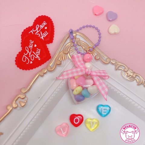 3cm カプセルケース ハート 10個 ☆ハンドメイド☆パーツ☆素材☆キッズアクセサリー☆かわいい☆ゆめかわいい☆パステル☆ファンシーぷらんたん