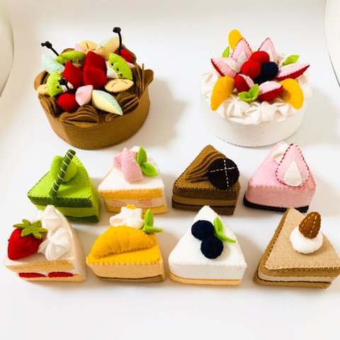 フェルト  ままごと ケーキ屋さん