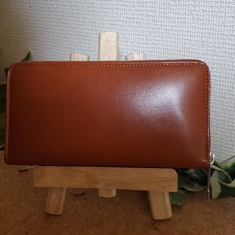 新品 未使用品 長財布 本革 YKK 小銭入れ イタリアンレザー ラウンドファスナー