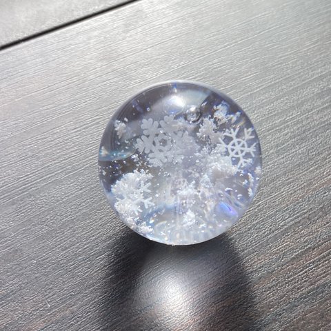 雲レジン玉　雪結晶　Ⅱ