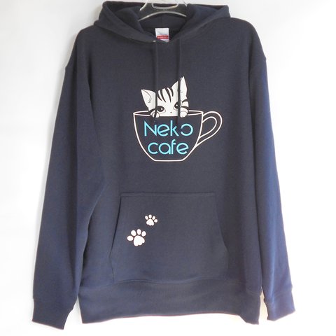 猫カフェ【Ｓ】ネイビー(白＆ライトブルー)