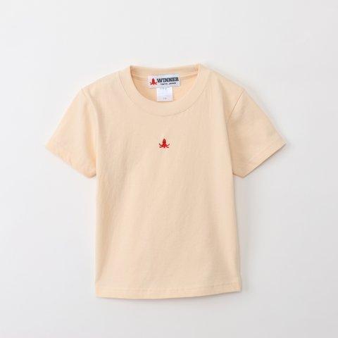 【キッズサイズ】ミニタコ刺繍5.6ozＴシャツ(ナチュラル)