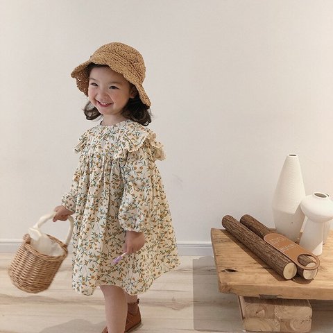 再販･:*【120cm】little flower print onepiece