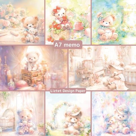 #4 LizBear / A7 Designpaper Memo / 8種類 240枚set