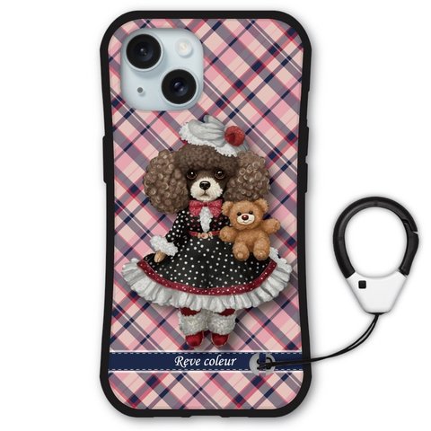 スマホケース  トイプードルオリジナルキャラクター(NANA)iPhone15/iPhone15pro/iPhone15plus等