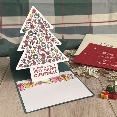 [自分で作る]立てて飾れるクリスマスツリーのカード〜「イーゼルカード」の仕組みを学ぼう〜
