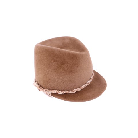 hntbk RRFW1914 rabbit fur felt Cap (BROWN)