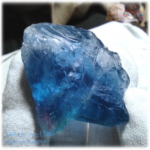 ◆ 秘蔵品 宝石質 特殊希少カラー ブルーフローライト 欠片 結晶 蛍石 原石 No.4941