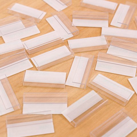 【30個】台紙用 プラスチック製フック（日本製）厚さ３㎜　フリマやイベントに A001