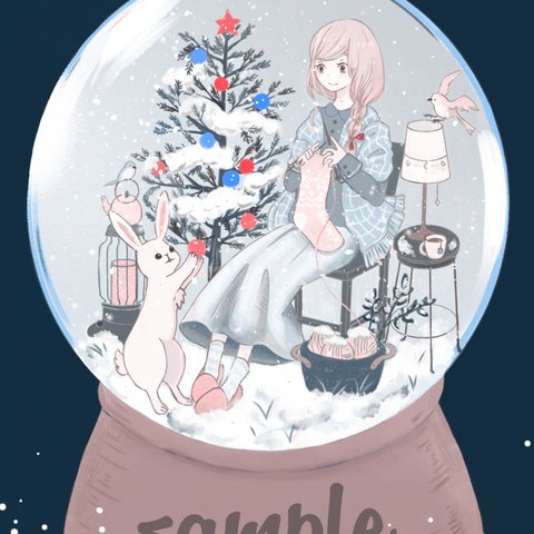 Christmas card【同柄5枚セット】