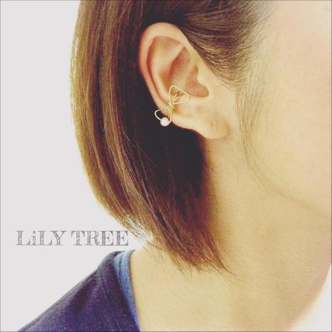 再再販：）りぼんのイヤーカフ　ear cuff*ribbon*A*B*C