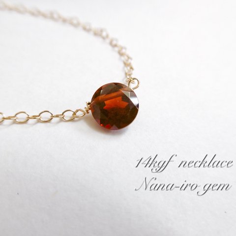 ＊再販＊14kgf  garnet necklace