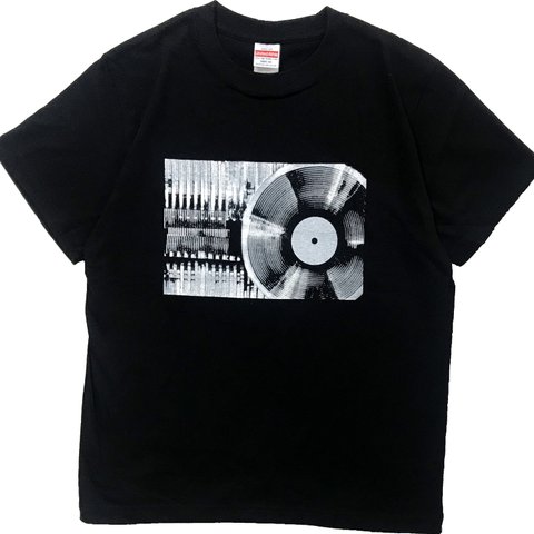 レコード・ブラック・Tシャツ【2TN-001-BK】