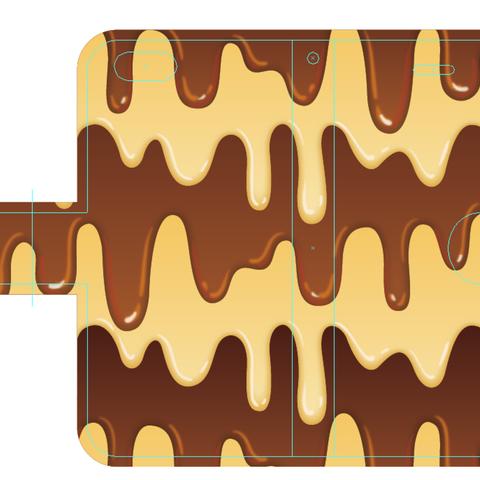 新品送料無料iPhoneケース　手帳型　チョコクリーム
