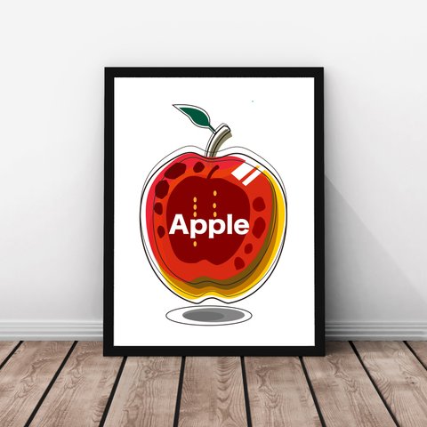 ポスターA4版/リンゴ第3弾/Apple/オリジナルイラスト