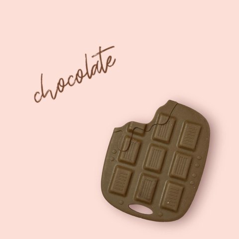 チョコレート歯固め  赤ちゃんのおもちゃ【 ホルダーとSET購入のみ!!】 chocolate シリコン 