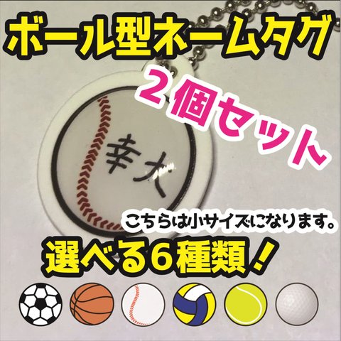 【2個セット】オーダーメイドネームタグボールタイプ  