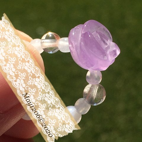 〈stone  ring〉アメジスト　紫水晶