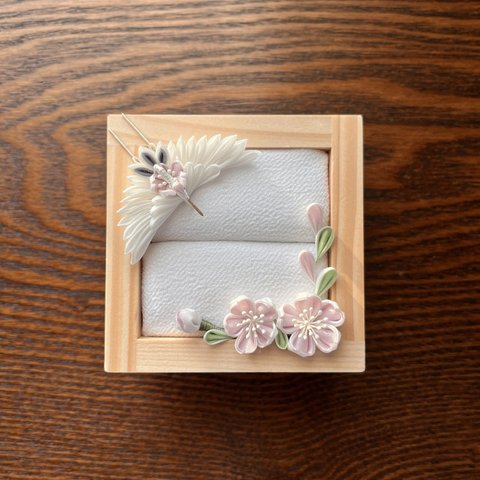 和なリングピロー 枡✿桜✿ (受注製作)