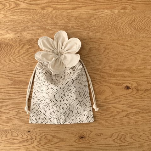 シューズ袋（ランダムドット）/ハナマルコ巾着/入園・入学グッズうわばき袋