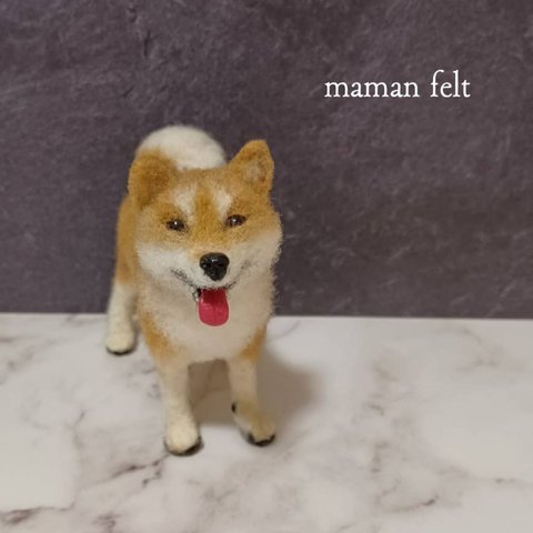 羊毛フェルト　柴犬　