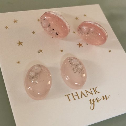 春色レジンピアス🌸