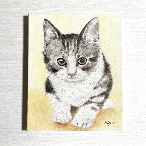 仔猫（油絵）　母の日ギフトSALE （8,000円→5,000円）